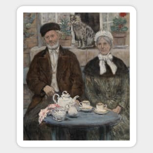 Afternoon Tea by Jean-Francois Raffaelli Sticker